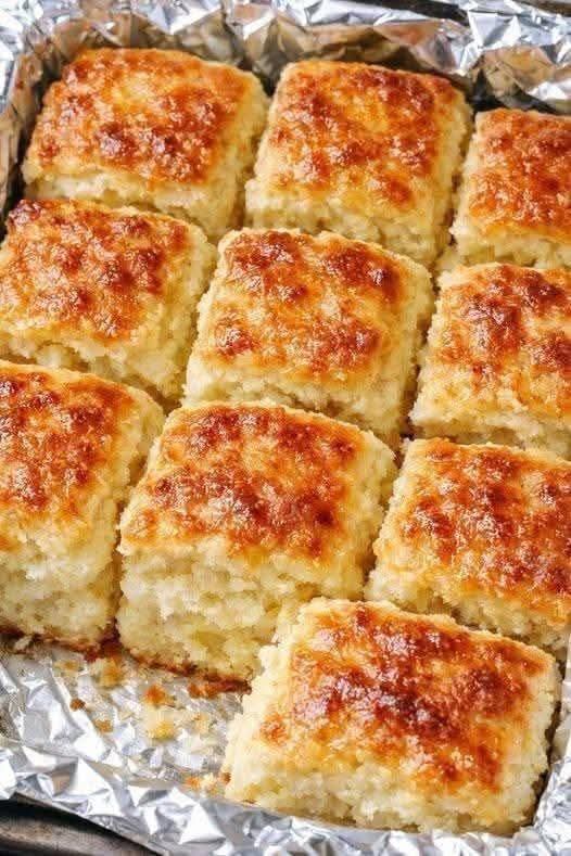 Golden Buttermilk Biscuit Squares Recipe